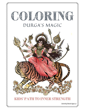 Coloring Durga's Magic: Kids' Path to Inner Strength